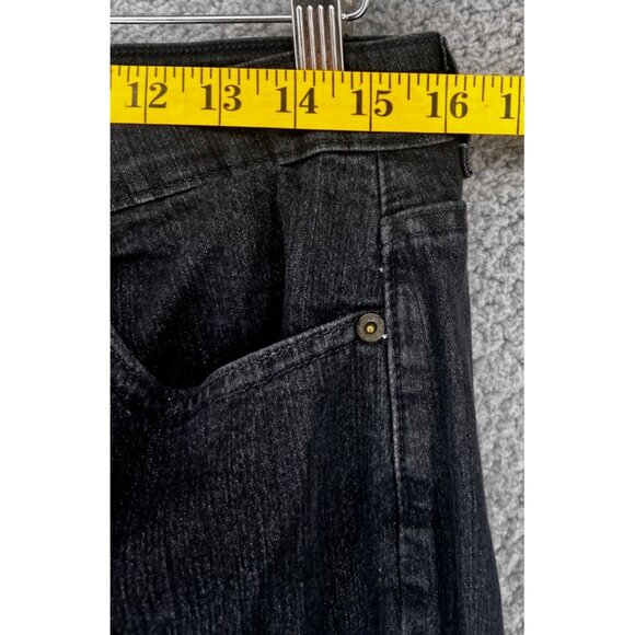 St Johns Bay Mid Rise Black Jeans Stretch Boot Cut Women's Size 12 - Picture 4 of 11